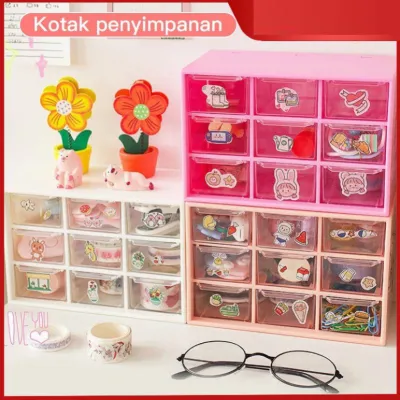 ( BISA COD ) PROMO KOTAK LACI PERHIASAN KOTAK AKSESORIS MINI 9 SEKAT / KOTAK PENYIMPANAN SERBAGUNA LACI MINI LACI AKSESORIS / KOTAK PENYIMPANAN SERBAGUNA / RAK SUSUN 9 SEKAT / RAK MINI SEKAT MINIMALIS