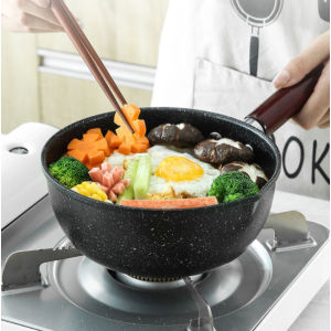 กะทะทอด กระทะเคลือบหินอ่อน กระทะ เทฟล่อน สำหรับเตาทุกประเภท หม้อหินไมฟาน กระทะหินไมฟาน nonstick หม้อด้าม หม้ออุ่น Maifan Pot lululight