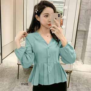 { THABITHA } HN / bl amena top / blouse wanita / atasan wanita lengan panjang / atasan / baju atasan wanita / atasan wanita dewasa / baju wanita / atasan wanita korean style / atasan cantik model baru / { free ongkir + cod }