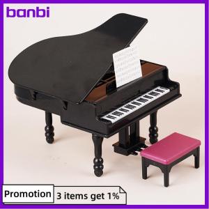 banbi 1:12 Dollhouse thu nhỏ Đàn Piano W phân cụ ghế Mô hình phòng khách đồ nội thất trang trí nội thất đồ chơi nhà búp bê phụ kiện