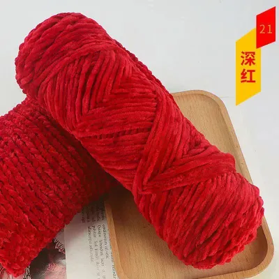 100g/Roll Baby Plush Yarn Soft Chenille Yarn for Knitting DIY Polyester Velvet Yarn Amigurumi Accessories