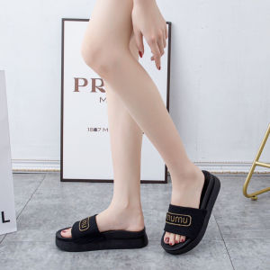 ( Hàng mới về ) Dép lê nữ-Dép nữ độn đế nâng chiều cao quai vải đính đá thời trang MUMU MSP 1958