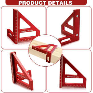 Siku Multi Angle Ruler Penggaris Segitiga Woodworking Square TO992