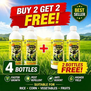 [DEAL BUY 2 GET 2]Biomess Extra Organic Plant Booster for Leaves Flowers Fruits 100% Natural Safe for Plants Soil 500ml Suitable for Rice Corn Vegetables Fruits Faster Growth Pest Repellent Anti Drought Higher Yield