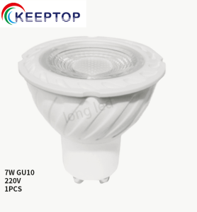 KEEP GU10 7W Led bulbs  Soft Warm White(2700K-3000K)Cool White/Daylight (6000K-6500K) AC220V Indoor Spotlight  replace 50W-75W halogen bulbs led lights