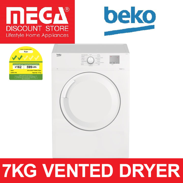 BEKO DA7011PA 7KG VENTED DRYER (2 TICKS) Lazada Singapore