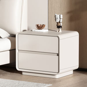 Painted bedside table modern simple light luxury high-end solid wood bedroom small bedside table