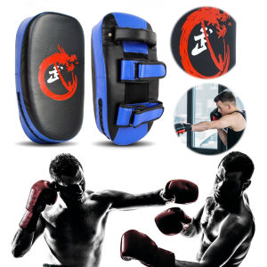 PU Leather Boxing Target Curved Hand Foot Kicking Pad Bag Muay Thai Pad for Muay Thai Taekwondo Martial Arts Training