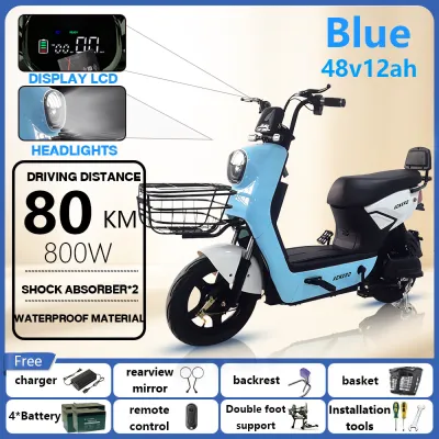 ANEXRD Q8 Electric Bike NFC Card 800W 48V12AH Electric Vehicle Adult 2025 E Bike Extra Long Travel Distance Electric Scooter 4 Batteries Free Rearview Mirror Electronic Remote Control For Adult Ebik