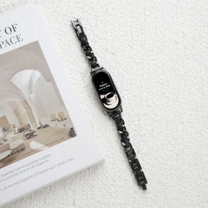 Dây đeo kim loại thời trang cho Xiaomi Mi Band 10 9 8 7 6 5 4 3 Dây đeo vòng đeo tay cho Xiaomi Smart Band 10 9 8 7 6 5 4 3 Dây đeo kim loại bằng thép không gỉ Dây đeo đồng hồ thay thế