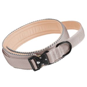 PERNEAKY Polyester Fiber Pet Dog Collar Comfortable Adjustable Dog Training Collar Durable with Metal Buckle Pet Reflective Collar for Medium Large Dog