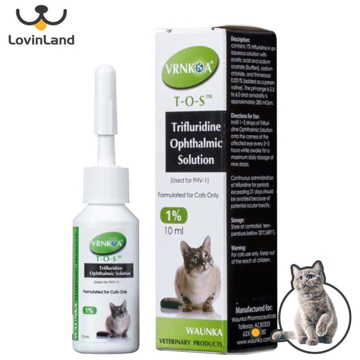 Vrnkoa 10 Feline Nasal Herpes Virus Drops Conjunctivitis tears sneezing