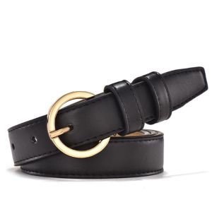 Ikat Pinggang Wanita Kulit Sapi Metal Belt Dan Buckle Slim Casual Warna Warni Dengan Gesper