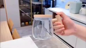 Self Stirring Coffee Mug with Handle 400ml Electric Charging model Stirring Mug 7000rpm High Speed Self Mixing Mug Glass Self Stirring Cup