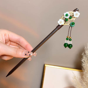 Phong cách Trung Quốc Trâm cài tóc Cho Phụ Nữ Màu Xanh Lá Cây Hoa Cổ Điển Trung Quốc Kẹp Tóc Cổ Hanfu Phụ kiện tóc