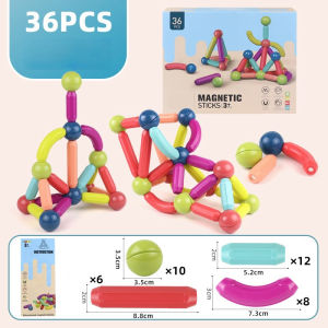 MPMN34 Mainan Magnetic Stick DIY Building Blocks Mainan Balok Susun Anak Mainan Edukasi