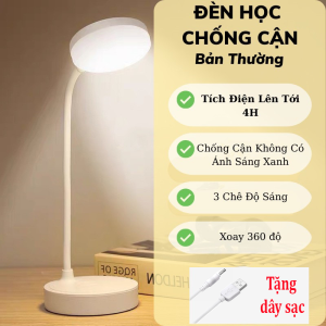 Đèn học để bàn mini đèn học chống cận thị tích điện 8h 3 chế độ sáng đèn học không dây đèn học mini giá rẻ xoay 360 độ thân đèn uốn dẻo
