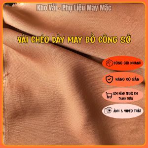 Vải Chéo Nâu Khổ 1m54 - Chất Mềm Độ Dày Vừa Rũ Nhẹ - May Đồ Thiết Kế Đồ Công Sở Chân Váy