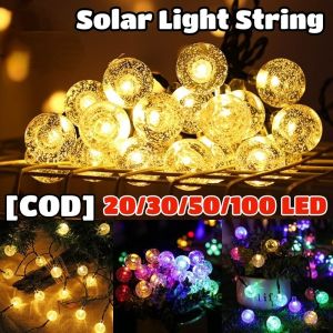 Solar Light String Christmas Lights LED Outdoor Decorative Light Courtyard Light Crystal Ball Light