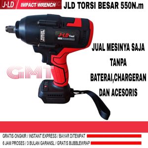 CORDLESS BOR IMPACT JLD TORSI BESAR JLD 88F TORSI 550N.m DI JUAL HANYA UNIT MESIIN SAJA BARAANG BARU DAN BERGARANSI RESMI