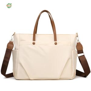 Women Lightweight Shoulder Bag Large Capacity Versatile Briefcase Solid Color Leisure Sling Bag Business Meeting Travel Handbag [Winnereco World]