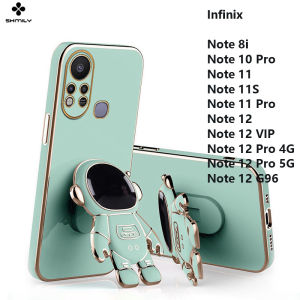 For Infinix Note 8i/Note 10 Pro/Note 11/Note 11S/Note 11 Pro/Note 12/Note 12 VIP/Note 12 Pro 4G/Note 12 Pro 5G/Note 12 G96 Fashion Cool Astronaut Stand Phone Case Luxury Personalized Soft Silicone Shockproof Phone Cover