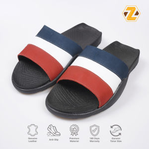 ZEGER Sandal Casual Pria Kulit Slip on Selop - Slider NXZ 001