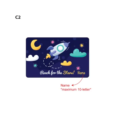 Personalised Cute Kids Collection EZ-Link Card | Custom Name Adult EZ-Link Card | Cute Cartoon Transport Card Singapore
