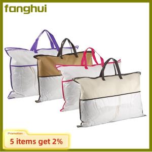 fanghui Trong suốt không dệt gối đóng gói chăn chăn dây kéo chống bụi lưu trữ túi hộ gia đình tổ chức Túi Tote Túi kích cỡ khác nhau