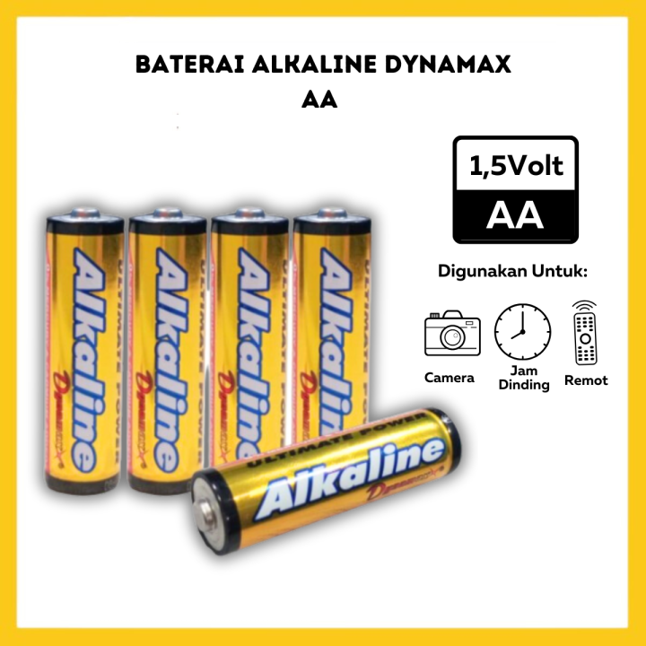 Baterai Alkaline AA Box Satuan / Battery Dynamax A2 1.5Volt / Batu Batre Untuk Jam Dinding Remote TV Mainan / Batrai 1.5V Kualitas SNI Tahan Lama Untuk Perlatan Elekronik Serbaguna - GP Mall