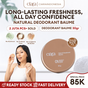 Ciara Natural Deodorant - Penghilang Bau Badan dan Ketiak Natural Anti Odor 30 Gr
