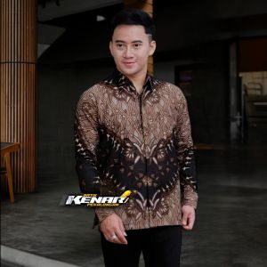MENDUNG TANPO UDAN BAJU BATIK PRIA SLIMFIT MODERN & PREMIUM LENGAN PANJANG