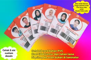 KARTU ID CARD COSTUM  BAHAN PVC PLASTIK BUKAN KERTAS PRESS OVEN