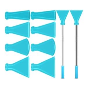 Premium Painting Nozzle Tool Set Stainless Steel Straws Silicone Mouthpieces 4 Sized Blowing Tip Paint Supplies