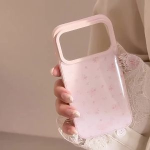 Gentle Beautiful Pink Rose Flowers Drop Glue Shockproof Phone Cover Case for iPhone 17 16 15 14 13 Pro Max Plus Air