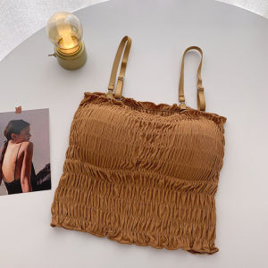 บราสายเดี่ยว สม็อรอบตัว ตัวยาว สายปรับได้ มีฟองน้ำในตัว บราแฟชั่น สปอร์ตบรา ฟรีไซส์