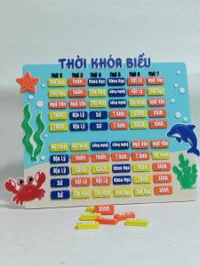 THỜI KHÓA BIỂU LẮP GHÉP CHỦ ĐỀ ĐẠI DƯƠNG GIÚP BÉ HỨNG THÚ TẬP TÍNH TỰ GIÁC CHO LỊCH HỌC CỦA MÌNH.