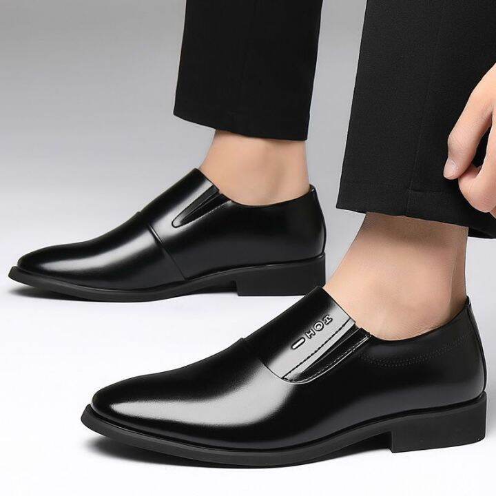 2023 New Dress shoes men No Lace Formal Shoes Men Shoe Soft