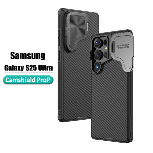Nillkin Luxury Camera Cover Stand Case for Samsung Galaxy S25 Ultra PC Hard CamShield Prop Back Case