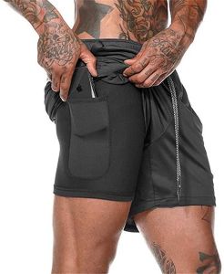 NeedBo 2 In 1 Running Short Men Fitness Training Quick Dry Gym Sport Double Deck Male Basketball Shorts [Singapore Seller]