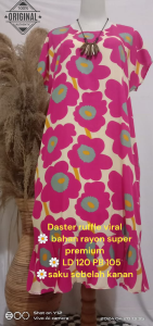 Daster ruffle viral Model Terbaru Bahan Rayon super Premium   LD 120 PB 105 Saku Sebelah kanan