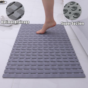 BIG SIZE TPE hotel bathroom non-slip mat household waterproof anti-fall floor mat Bathroom Anti-Slip Home Use Long Foldable Shower Room Foot Bathroom Anti-Fall Suction Cup Floor Mat