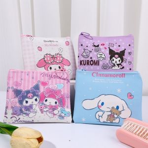 My Melody Kuromi Cinnamoroll Purse Coin Purses Cartoon Printed PU Melody Cute Wallet Bag Keychains Storage Bag Sanrio Kuromi Mini Pouch