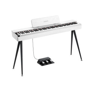 Donner OURA S100 88-Key Home Digital Piano (Black / White) - Minimalist Design Modern Performance