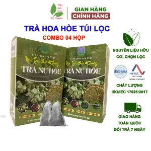 4 hộp trà hoa hòe Bảo Khang nụ hòe thảo quyết minh khổ qua rừng ổn định huyết áp dễ ngủ mát gan thanh lọc cơ thể TN
