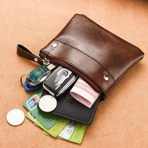 CRNGW Retro Simple Solid Color Card Bag Money Pocket Pouch Coin Purse Slim Wallet Small Item Bag Women Wallets Korean Style Wallets