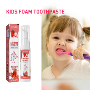 new Strawberry-Flavored Kids Foam Toothpaste - Teeth Cleaning & Whitening Cavity Protection Pump-Action Mousse Toothpaste Free Shipping