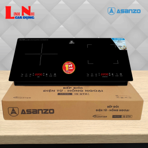 Bếp Đôi Điện Từ Hồng Ngoại Asanzo IS-2TH Công Suất 4400W Tích Hợp 1 Vùng Bếp Điện Từ + 1 Vùng Hồng Ngoại Chế Độ Inverter và Nấu Nhanh Booster