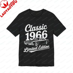 [Local Stock] VCC Classic 1966 60th Birthday Gift Tshirt Vintage Car Graphic Printed Limited Edition T-Shirt Summer Casual Fashion Cotton Man Tees