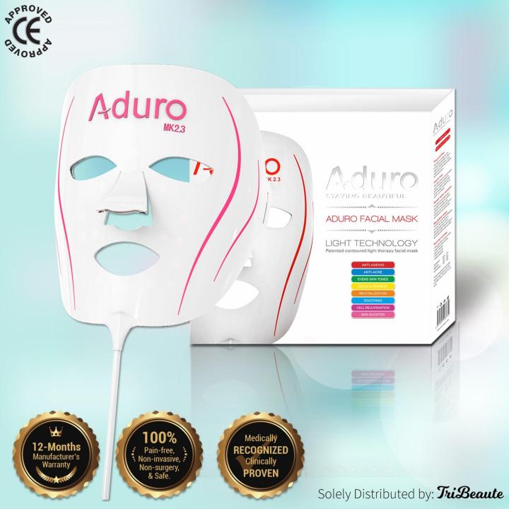 Aduro 7+1 LED Facial Mask - Light Therapy + Infrared Skin Booster  Technology - 11 therapeutic treatment modes - Acne, Anti-Aging, Even Skin  Tone, Anti-Redness, Rejuvenate, Revitalize, Soothing. | Lazada